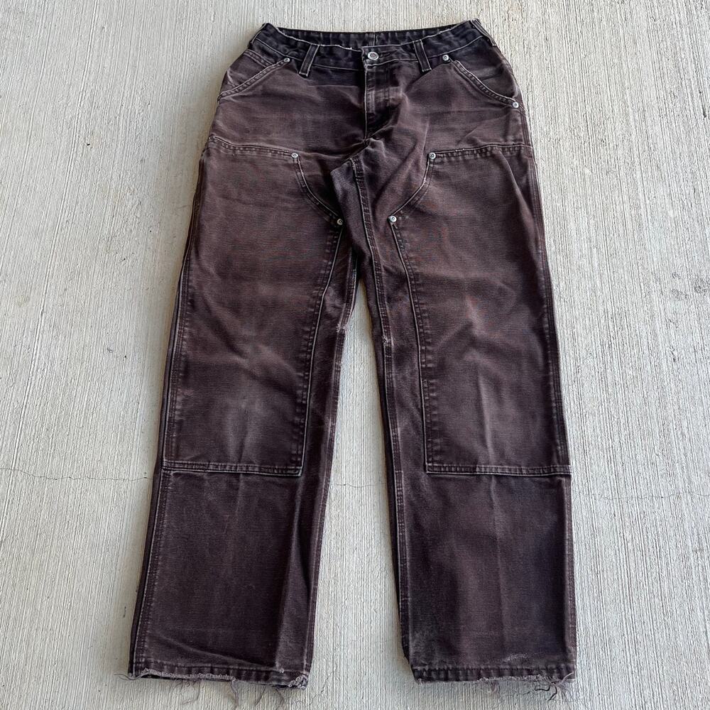 Carhartt WOMENS WB136 DKB brown double knee work wear carpenter pants